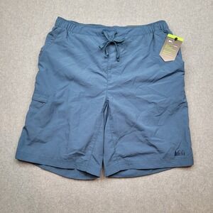 REI Bolongo Watershorts Mens Large Blue Quick Dry‎ UPF 30 Zip Pocket Swim Trunks